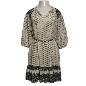 KNOX ROSE Black White Casual Boho Dress